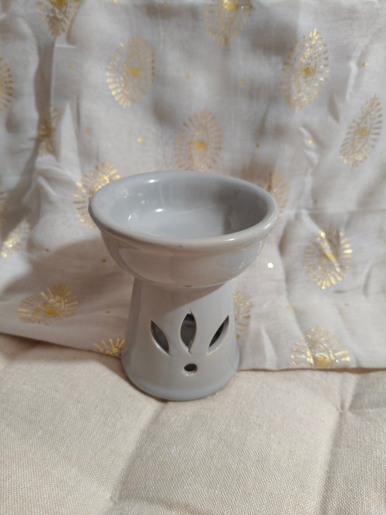 Quemador flor color gris 00466