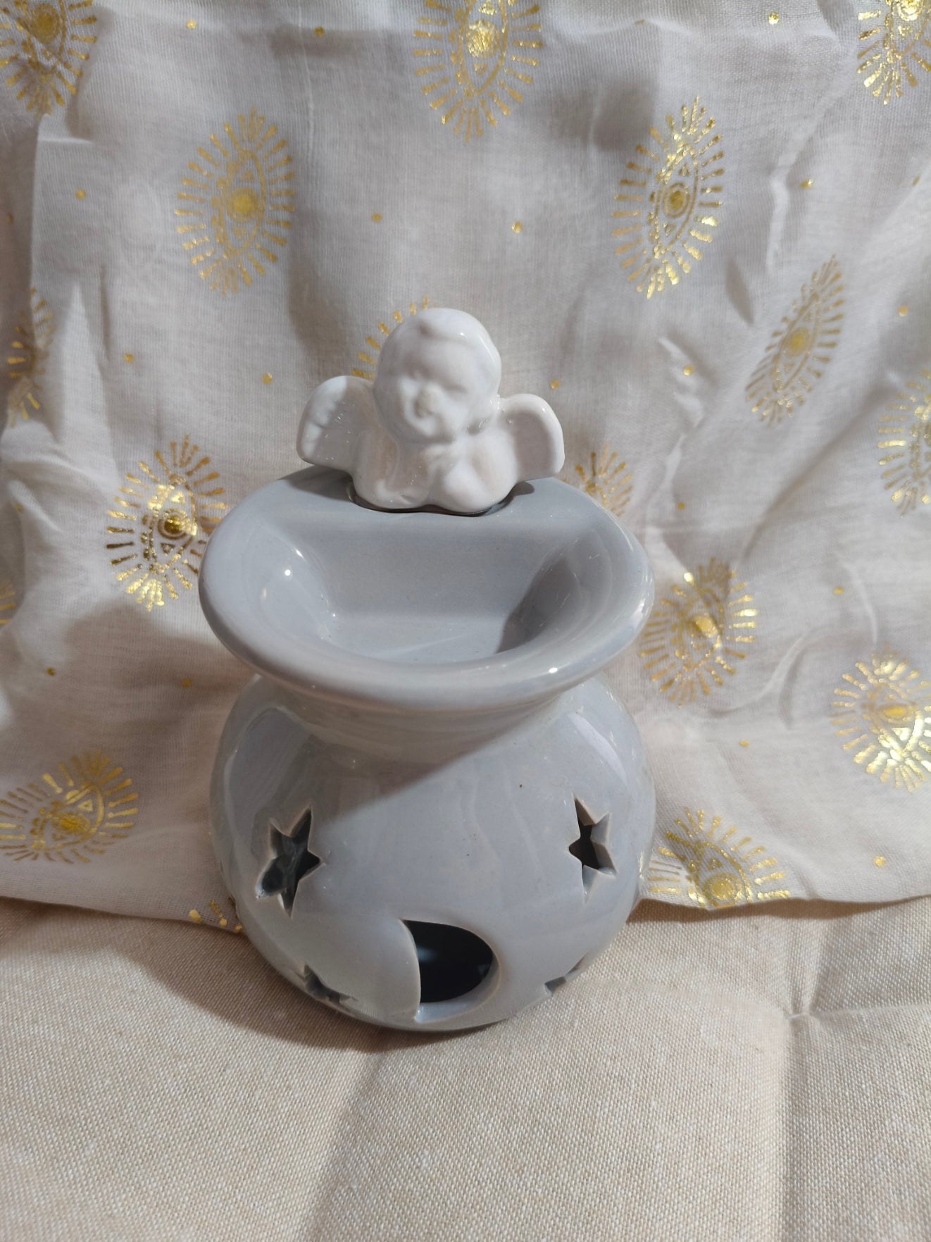 Quemador de color gris con ángel 00463