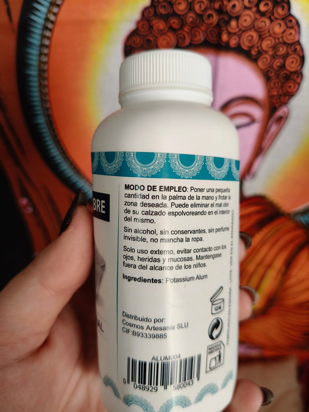 Desodorante de pies natural de alumbre 01132