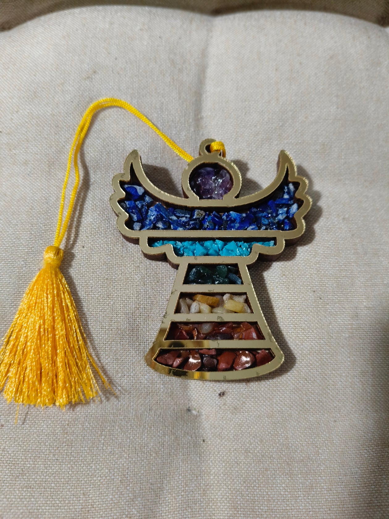 Colgador ángel con minerales 01253
