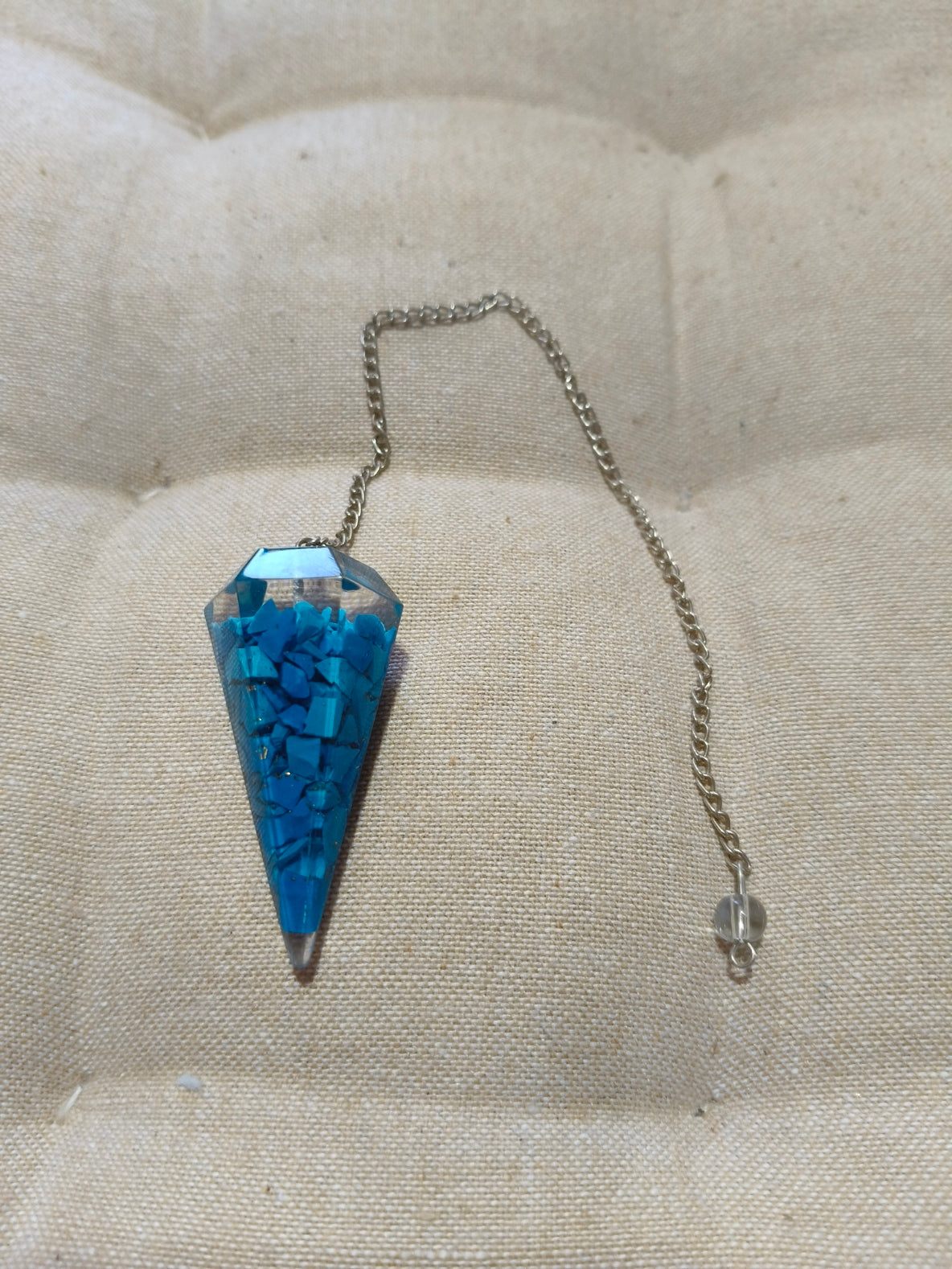 Péndulo de Orgonita Turquesina 01314