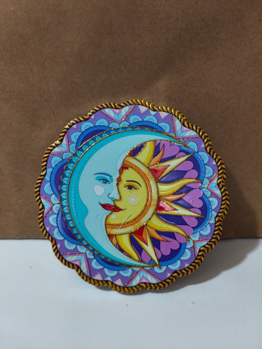 Posavasos cerámica Sol y luna