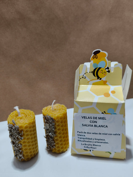 Pack vela de miel con salvia
