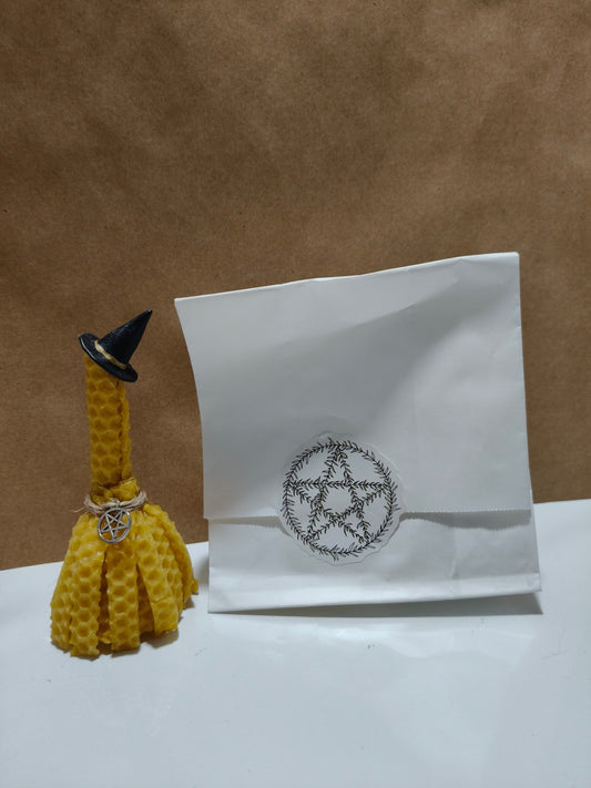vela de miel escoba de bruja