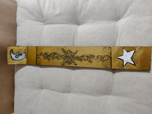 Tabla porta inciensos Luna y estrellas