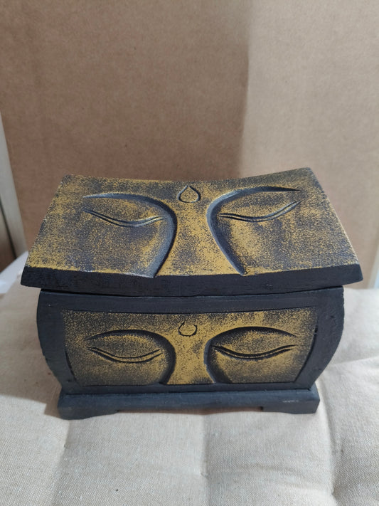 Caja de madera de buda