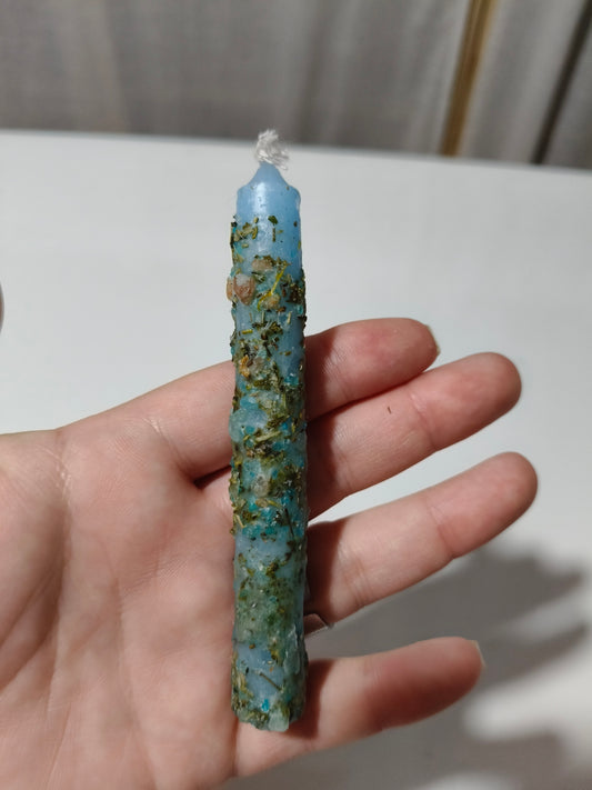 Vela de ritual azul