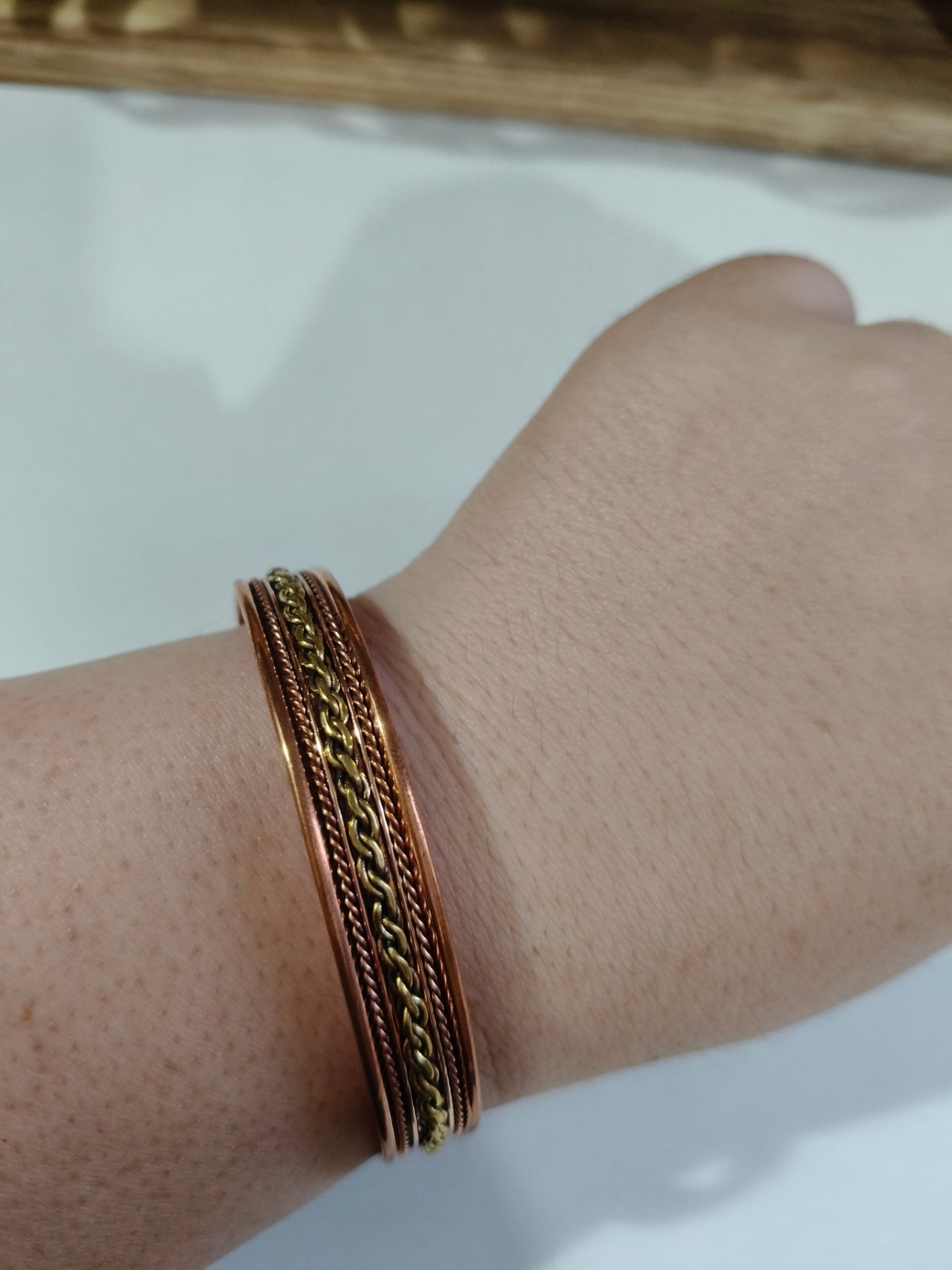 Pulsera de cobre trenzada