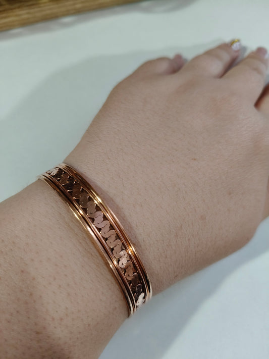 Pulsera de cobre espiral