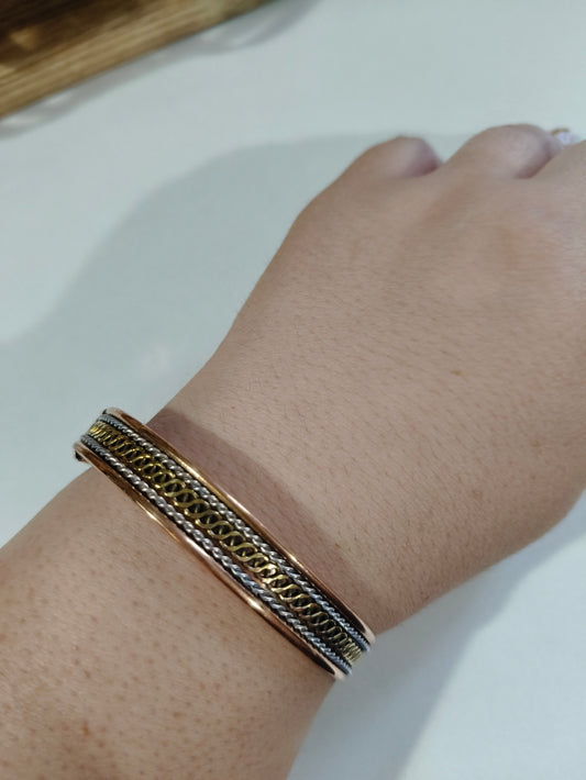 Pulsera de cobre bicolor