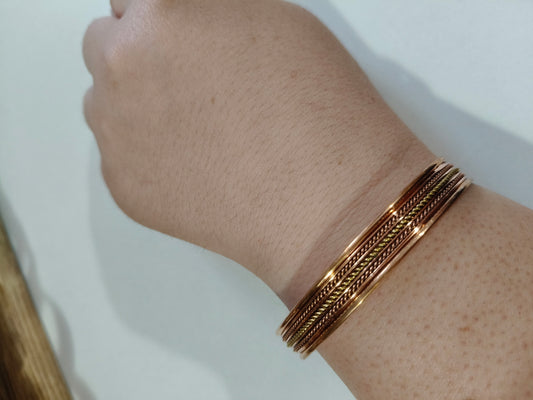Pulsera de cobre dorada