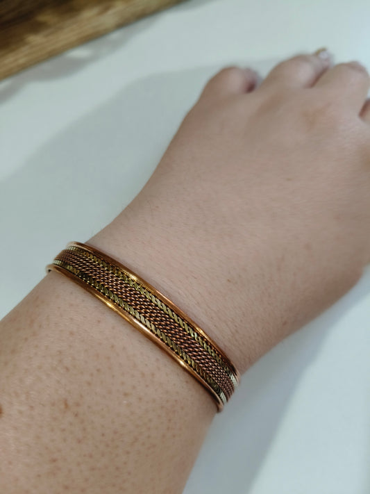 Pulsera de cobre dorada