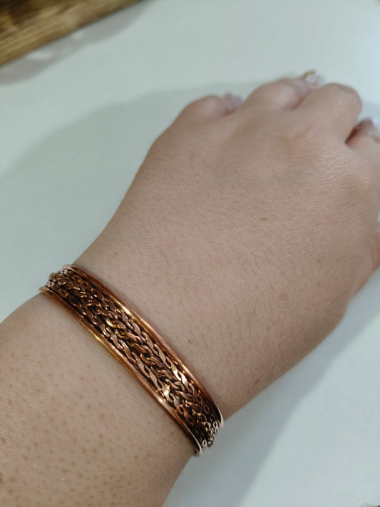 Pulsera de cobre  trrenzada
