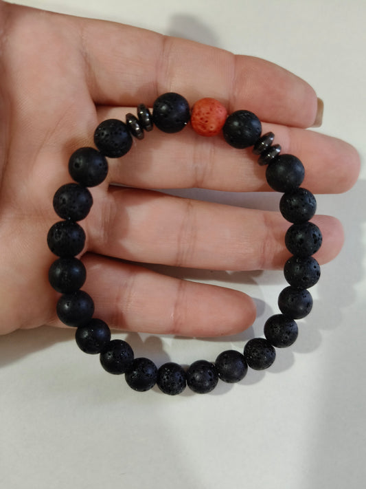 Pulsera de Piedra volcánica