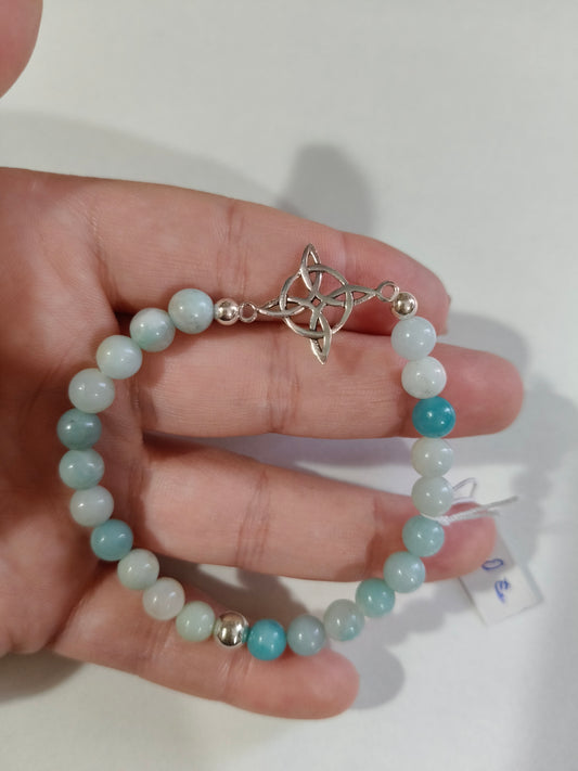 Pulsera de Amazonita en plata