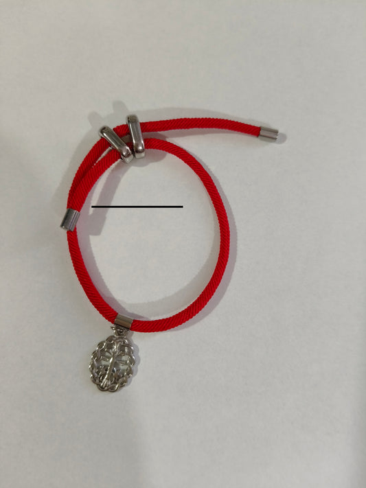 Pulsera Cruz de Caravaca plateada