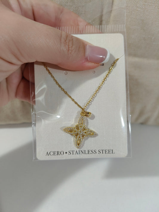 Nudo de Brujas con circonitas dorado