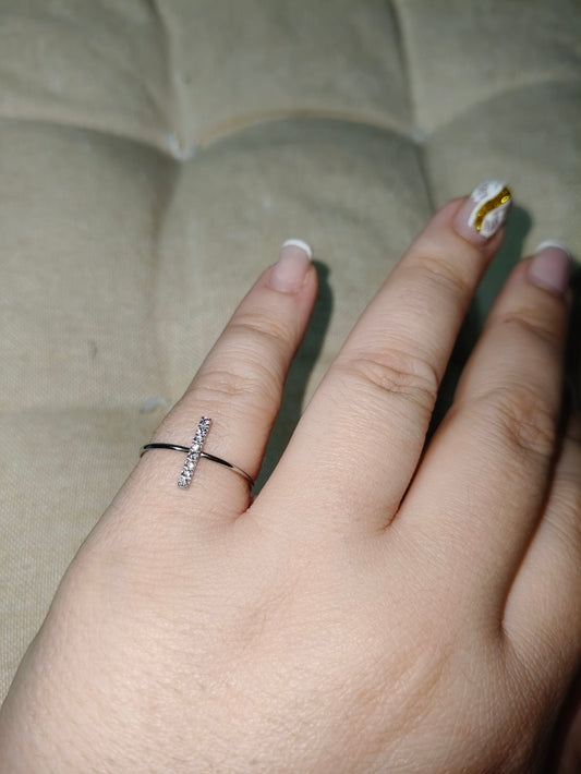 Anillo Cruz con Circonitas