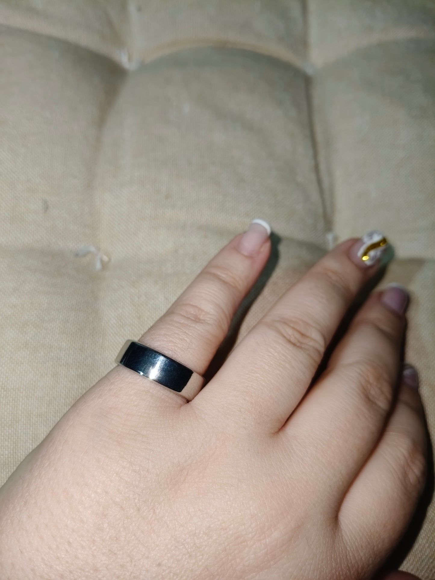 Anillo de cobre Plateado