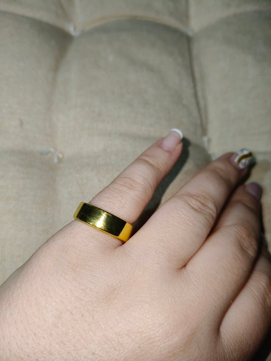 Anillo de cobre dorado