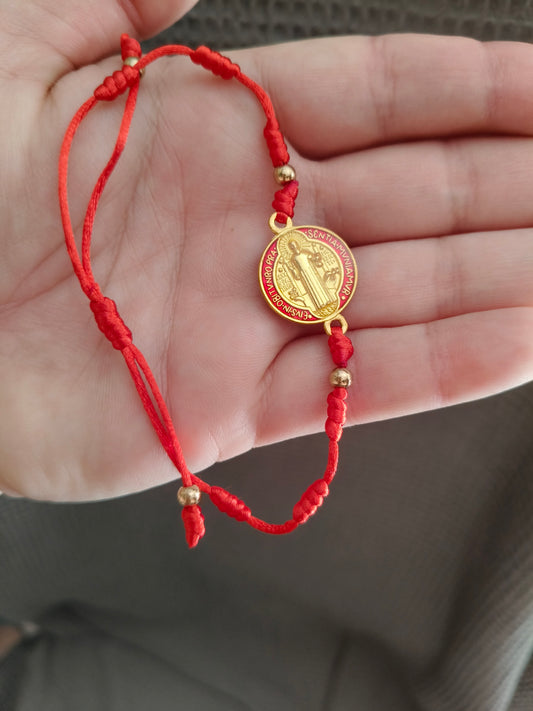 Pulsera de 7 nudos con San Benito