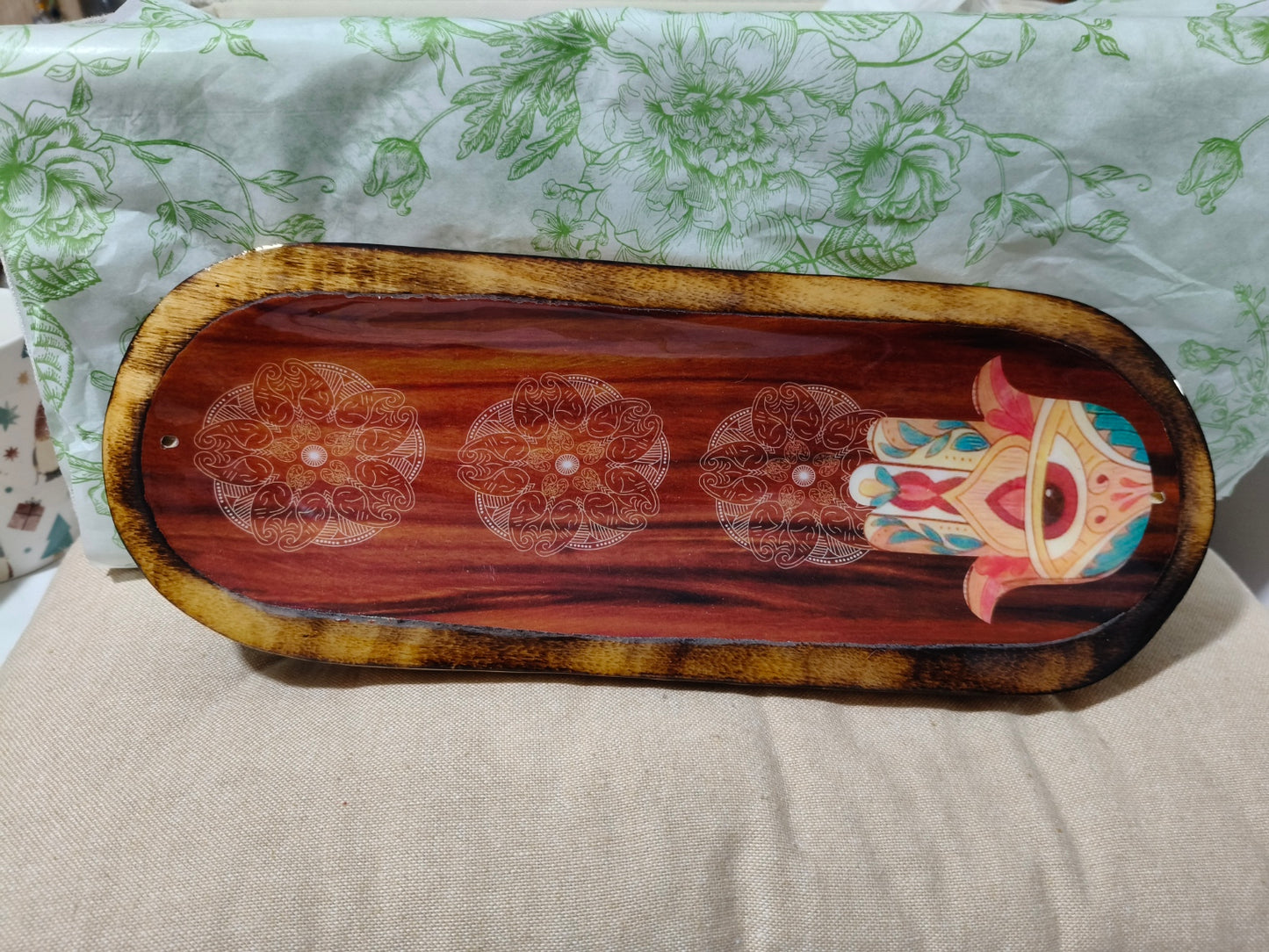 Porta inciensos Mano de fátima 01149