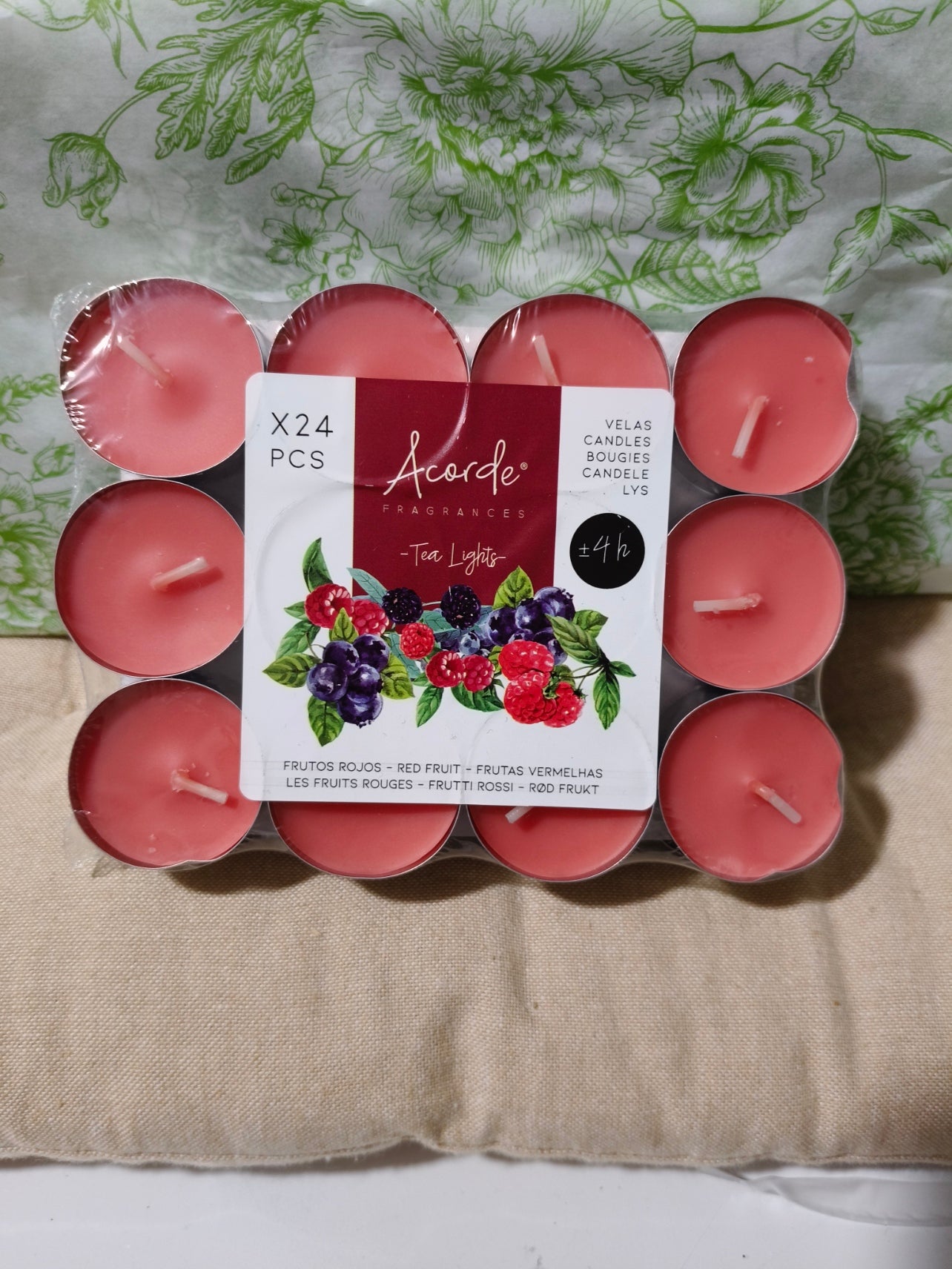Pack de velas de frutos rojos 01167
