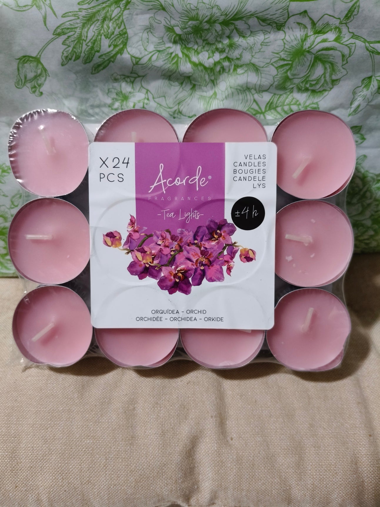 Pack velas orquídea 01166