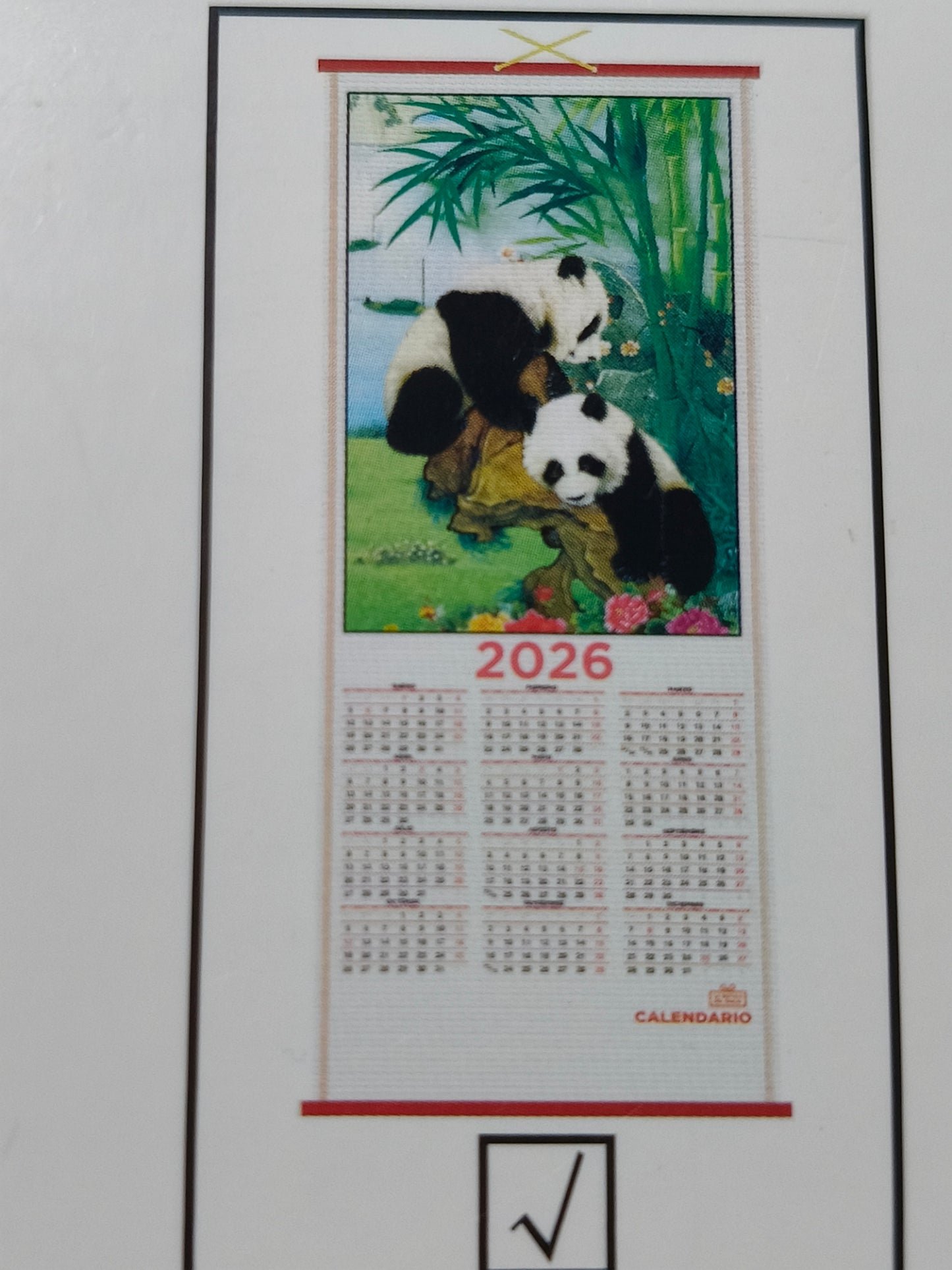 Calendario 2026 Panda 01245