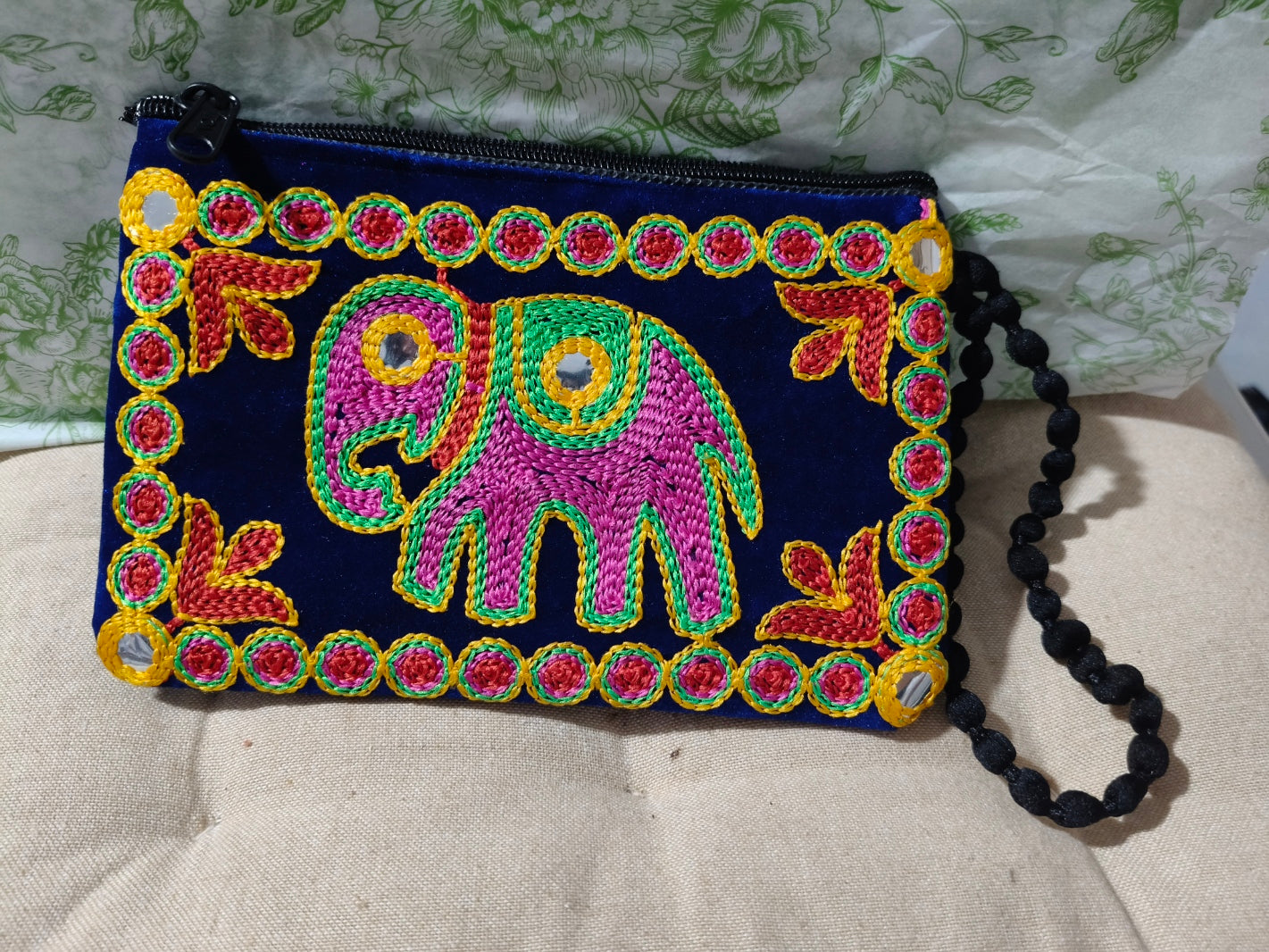 Bolsito de elefante azul marina 01256