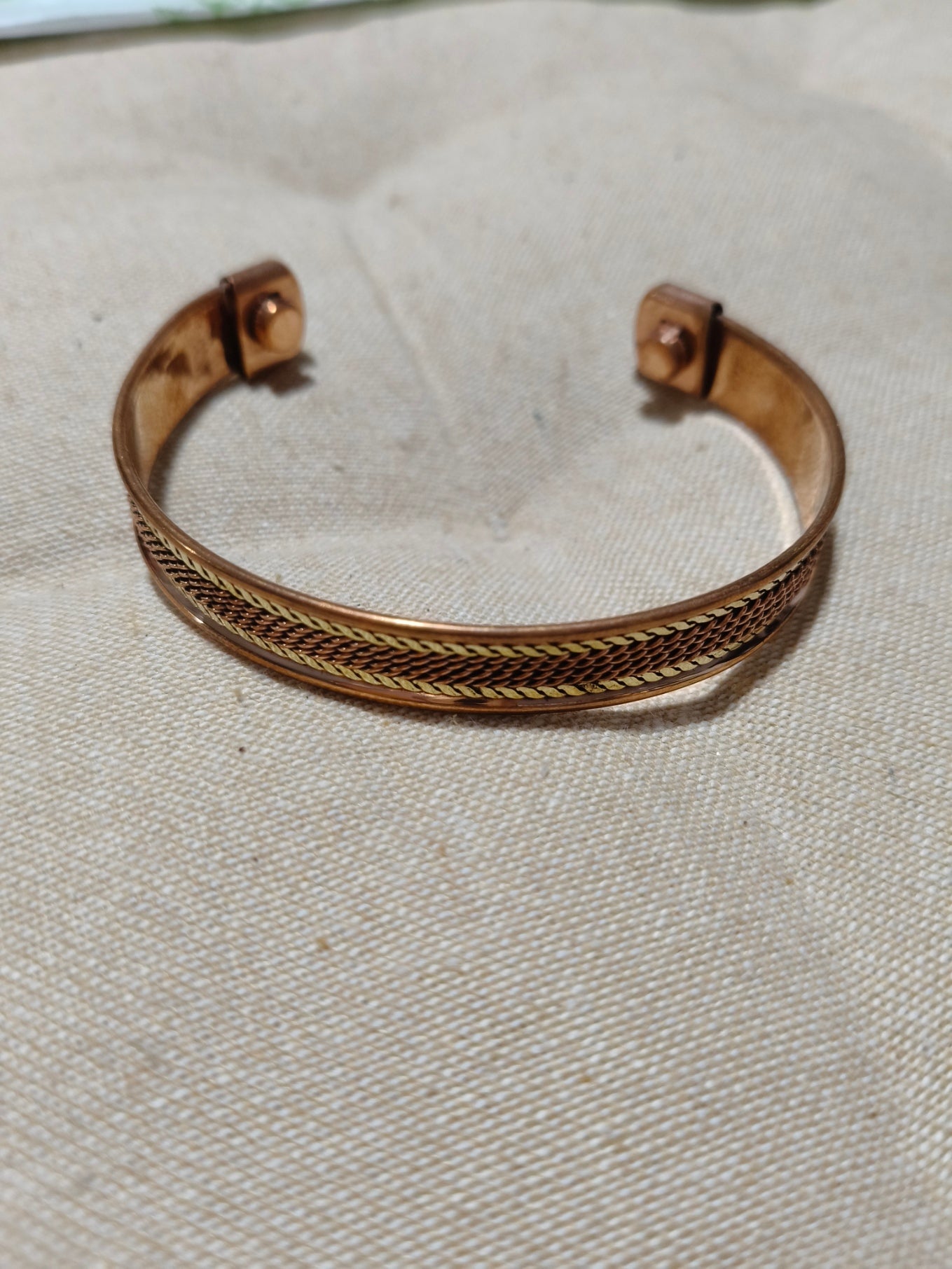 Pulsera cobre labrada 01325