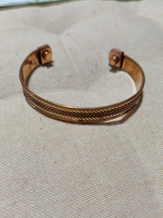 Pulsera cobre labrada 01325