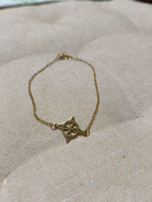 Pulsera dorada Nudo de Brujas 01331